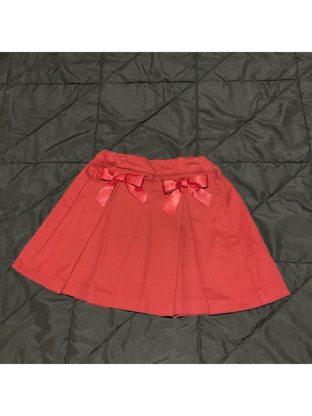 Girls Red Plaid Skirt Size 5-6